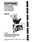 Craftsman 536.88112 Snow Blower User Manual