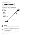 Craftsman 358.7958 Trimmer User Manual