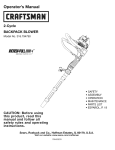 Craftsman 316.79479 Blower User Manual