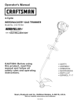 Craftsman 316.79194 Trimmer User Manual