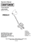 Craftsman 316.77237 Edger User Manual