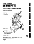 Craftsman 315.23538 Saw User Manual