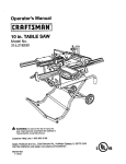 Craftsman 315.21829 Saw User Manual