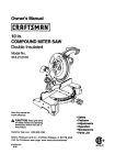 Craftsman 315.2121O0 Saw User Manual