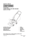 Craftsman 247.77099 Yard Vacuum User Manual