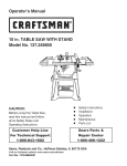 Craftsman 137.24885 Saw User Manual