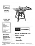 Craftsman 113.24181 Saw User Manual