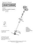 Craftsman 104.79211 Trimmer User Manual