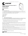 Costar P-1 Carbon Monoxide Alarm User Manual