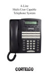 Cortelco 1 4-Line Multi-User Telephone User Manual