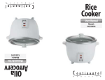 Continental Electric CE23291 Rice Cooker User Manual