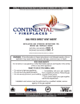 Continental CDIZC - N Indoor Fireplace User Manual