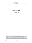 Conair CMA-79 Scale User Manual