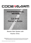 Code Alarm CA 5050 Remote Starter User Manual