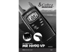 Cobra Electronics MR HH90 VP Portable Radio User Manual