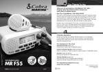 Cobra Electronics MR F55 Portable Radio User Manual