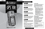 Cobra Electronics GPS 100 GPS Receiver User Manual