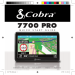 Cobra Electronics 7700 PRO GPS Receiver User Manual