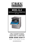 CMA Dishmachines GL-X Dishwasher User Manual