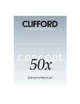 Clifford 50x Automobile Alarm User Manual