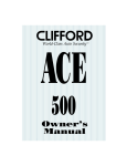 Clifford 500 Automobile Alarm User Manual