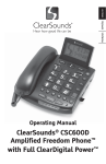 ClearSounds CSC600D Amplified Phone User Manual