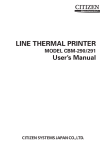 Citizen Systems 291 Printer User Manual