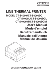 Citizen CT-S4000L Printer User Manual