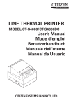Citizen CT-S2000 Printer User Manual