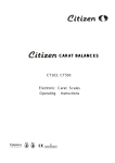 Citizen CT103 Scale User Manual