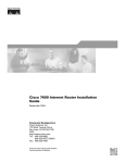 Cisco Systems 7609 Network Router User Manual