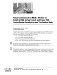 Cisco Systems 6500-E Switch User Manual
