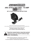 Chicago Electric 97717 Welder User Manual