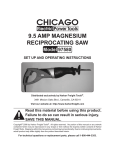 Chicago Electric 97580 Cordless Saw User Manual