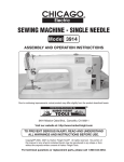 Chicago Electric 3914 Sewing Machine User Manual