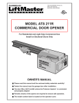 Chamberlain ATS211R Garage Door Opener User Manual