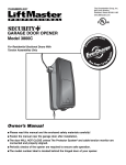 Chamberlain 3800C Garage Door Opener User Manual