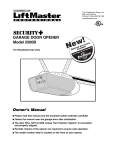 Chamberlain 2500B Garage Door Opener User Manual