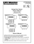 Chamberlain 1200 Garage Door Opener User Manual
