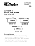 Chamberlain 1160- 1/2 HP Garage Door Opener User Manual