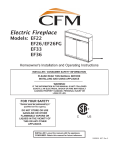 CFM Corporation EF22 Indoor Fireplace User Manual