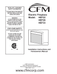 CFM Corporation DVT44IN Indoor Fireplace User Manual