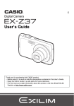 Casio EX-Z37 Digital Camera User Manual