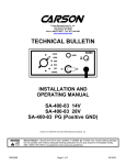 Carson SA-400-83 14V Car Amplifier User Manual