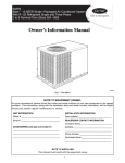 Carrier 50XT-A Heat Pump User Manual