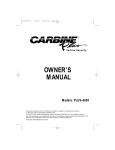 Carbine PLUS-4600 Automobile Alarm User Manual