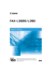 Canon L390 Fax Machine User Manual