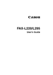 Canon H12251 Fax Machine User Manual