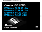 Canon EF500MM F4L IS USM Camera Lens User Manual