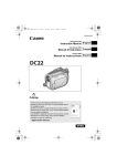Canon DC22 Camcorder User Manual